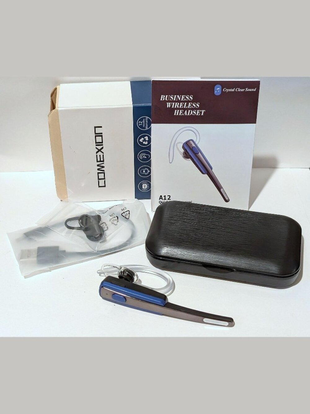 NIP COMEXION Bluetooth Headset, Wireless Earpiece Hands-free Noise-Canceling